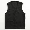 Adult Postulant Activity Vest Supermarket Vests Clerk Workwear Mid Length Coats Women (Black, M) view 3