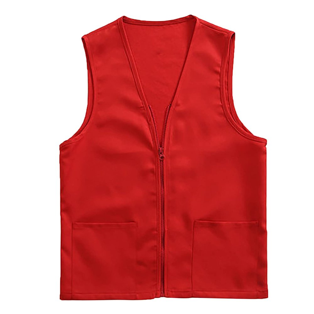 Adult Postulant Activity Vest Supermarket Vests Clerk Workwear Mid Length Coats Women (RD3, S)