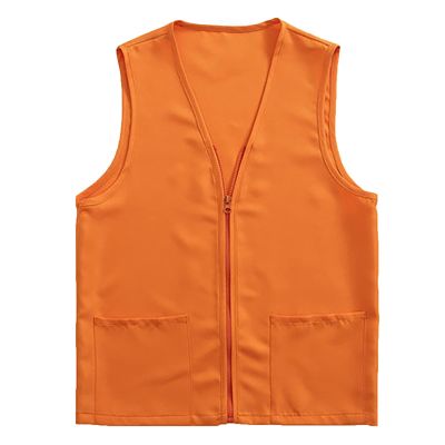 Adult Postulant Activity Vest Supermarket Vests Clerk Workwear Mid Length Coats Women (Orange, XL)