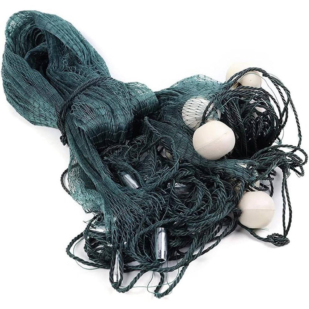 Fishing Trawl Trawl Handmade Beach Seine Beach Fishing Bait Seine Fishing Trap Nylon Net with Float Durable Suitable for Fishing Enthusiasts Used for Shallow Waters Ponds Streams and Rivers (2X10 m)