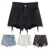 GOKKILRW Women's Low Rise Waist Summer Ripped Distressed Frayed Raw Hem Denim Shorts Stretchy Sexy Jeans Shorts view 3