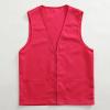 Adult Postulant Activity Vest Supermarket Vests Clerk Workwear Mid Length Coats Women (Hot Pink, S) view 3