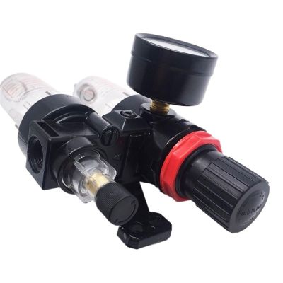 AFC2000 G1/4 air compressor oil and water separator air filter is used to reduce the pressure valve AFR2000 + AL2000(Color:Afc2000)