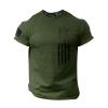 WENKOMG1 4Th of July Shirt for Men Crewneck USA Flag Prined Patriotic Tees Independence Day Lightweiht Workout Shirt, Polo Shirt for Men T Shirts Mens Golf Shirts Hawaiian Shirt(Army Green,5X-Large) view 1