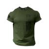 WENKOMG1 4Th of July Shirt for Men Crewneck USA Flag Prined Patriotic Tees Independence Day Lightweiht Workout Shirt, Polo Shirt for Men T Shirts Mens Golf Shirts Hawaiian Shirt(Army Green,5X-Large) view 2