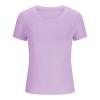2024 Womens Basic T-Shirts Trendy Summer Crewneck Short Sleeve Crop Tops Knit Ribbed Shirts Slim Fit Tees Y2k Clothes Purple view 2