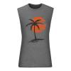 Men's Tank Tops Loose Fit Sleeveless Crewneck Shirts Tops Summer Casual Palm Tree Print Hawaiian Beach Shirts Tee Gray L view 2