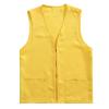 Adult Postulant Activity Vest Supermarket Vests Clerk Workwear Mid Length Coats Women (Yellow, XXXL) view 1