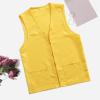 Adult Postulant Activity Vest Supermarket Vests Clerk Workwear Mid Length Coats Women (Yellow, XXXL) view 2