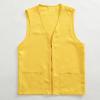 Adult Postulant Activity Vest Supermarket Vests Clerk Workwear Mid Length Coats Women (Yellow, XXXL) view 3