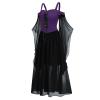 Women Renaissance Costumes Gothic Halloween Costume Cold Shoulder Butterfly Sleeve Lace Medieval Steampunk Dress (Black,M) view 2