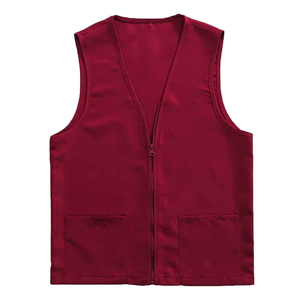 Adult Postulant Activity Vest Supermarket Vests Clerk Workwear Mid Length Coats Women (RD1, M)