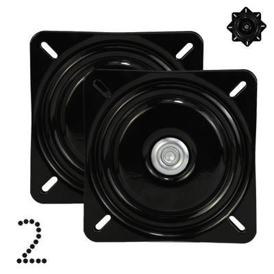 7 Inch 2pcs Boat Seat Swivel Mount Plate,Square Swivel Mechanism for Furniture Recliner Chair,Bar Stool Swivel Plate Replacement