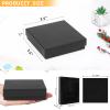batifine Small Jewelry Boxes, 20 Pack 3.5x3.5x1 Inch Jewelry Gift Boxes, Velvet Sponge Cardboard Gift Boxes for Jewelry Earrings Necklaces Bracelets(Black) view 2