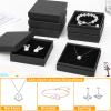batifine Small Jewelry Boxes, 20 Pack 3.5x3.5x1 Inch Jewelry Gift Boxes, Velvet Sponge Cardboard Gift Boxes for Jewelry Earrings Necklaces Bracelets(Black) view 3