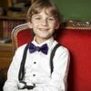 Bskifnn Kids Bow Tie Classic Solid Color Satin Bow Tie Adjustable Neck Bowtie for Kids Wedding Party (Deep purple, kids) view 4
