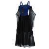FRMUIC Women's Gothic Witch Dress Medieval Renaissance Costume Victorian Dress (Navy,XXL) view 2