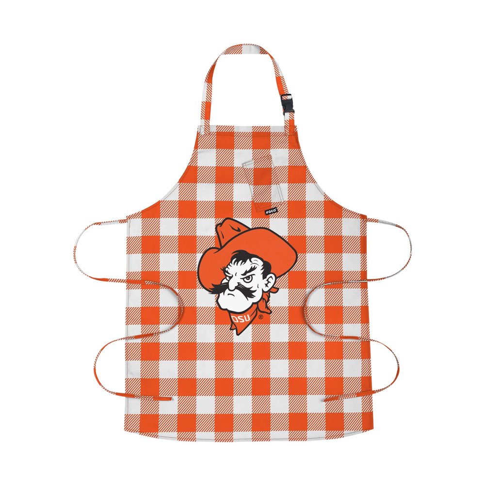 FOCO Oklahoma State Cowboys NCAA Plaid Apron