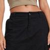 NineFit Basics Women'S Casual High Waisted Skirt Solid Button Up Denim Jean Skirt A Line Long Midi Denim Skirt with Pocket (Small,Black) view 2
