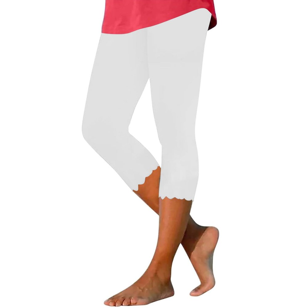 LCMTWX Exercise Clothes for Women Womens Oversized Striped Sweatshirt Capri Leggings Tummy Control Tie Dye Yoga Pants Yoga Capris for Women Women Capri Pants for Summer Capri Work Out Pants D-White