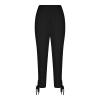 LCMTWX Clothes for Women Women's Stretchy Jeans Gym Tights with Pockets Leggings Capri with Pockets Ropa Deportiva para Mujer Womens Pants High Waisted Capri Mesh Leggings for Women B-Black view 3