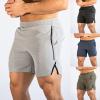 GOKKILRW Casual Shorts for Men Workout Shorts Summer Loose Fit Lounge Shorts Elastic Waist Classic Cotton Blend Athletic Shorts Quick Dry Lightweight Active Shorts Green view 4