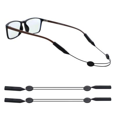 WHENON Glasses Strap for Sports, Adjustable Glasses Holder Strap, Sunglasses Strap for Men and Women, Eyeglasses Holders Around Neck (14inches) 2 Pcs
