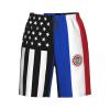 America Flag and Paraguay Flag Men'S Swim Trunks Quick Dry Swimming Trunks Beach Shorts with Mesh Lining and Pockets Xx-Large view 3
