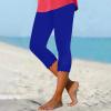 High Waisted Capris for Women Flare Leggings Womens Short Capris Maternity Leggings Capri Legins para Mujeres Black Pants Women Capri Lace Leggings for Women view 4