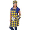 FOCO Los Angeles Rams NFL Plaid Apron Chef Hat Oven Mitt 3 Piece Set view 2