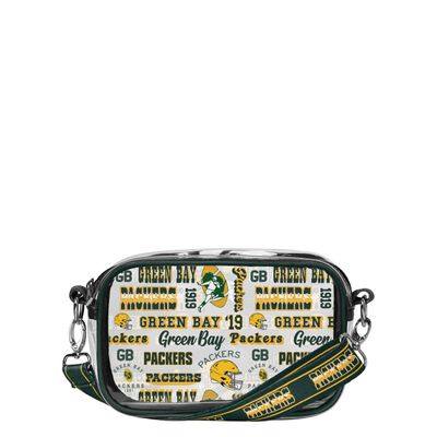 FOCO Detroit Lions NFL Repeat Retro Print Clear Crossbody Bag
