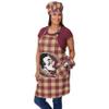 FOCO Florida State Seminoles NCAA Plaid Apron Chef Hat Oven Mitt 3 Piece Set view 2