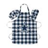 FOCO Dallas Cowboys NFL Plaid Apron Chef Hat Oven Mitt 3 Piece Set view 1