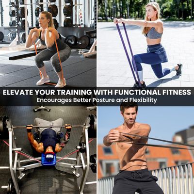 Functional Fitness Pull Up Bands Resistance Bands | Exercise Bands for Working Out | Long Stretch Bands for Exercise, Training Bands, Resistance Bands for Stretching
