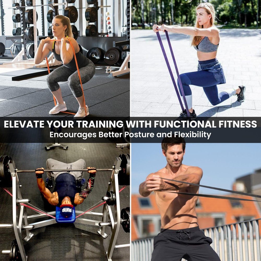 Functional Fitness Pull Up Bands Resistance Bands | Exercise Bands for Working Out | Long Stretch Bands for Exercise, Training Bands, Resistance Bands for Stretching
