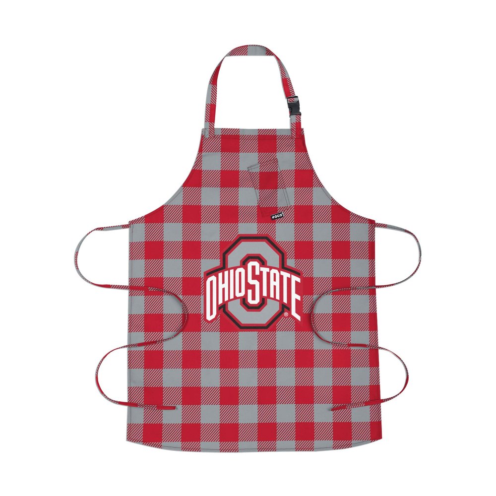 FOCO Ohio State Buckeyes NCAA Plaid Apron