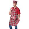 FOCO Ohio State Buckeyes NCAA Plaid Apron view 2