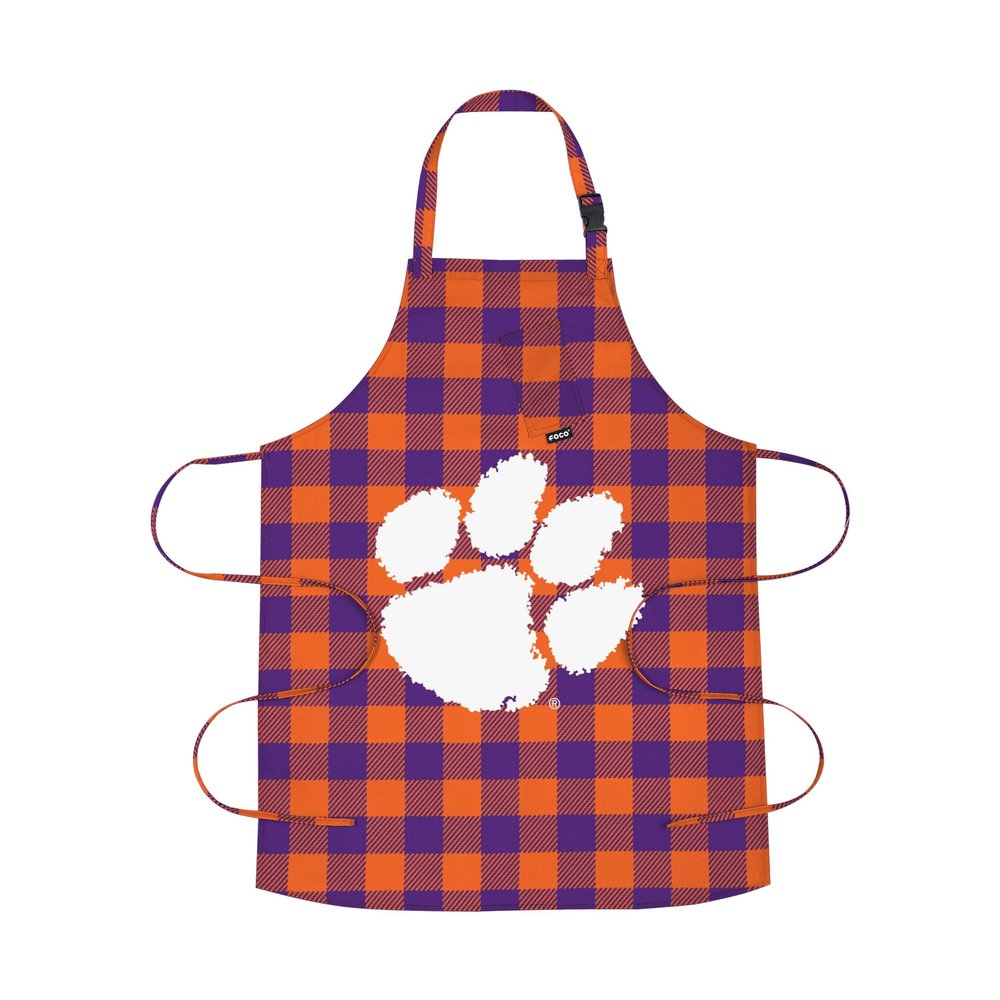 FOCO Clemson Tigers NCAA Plaid Apron