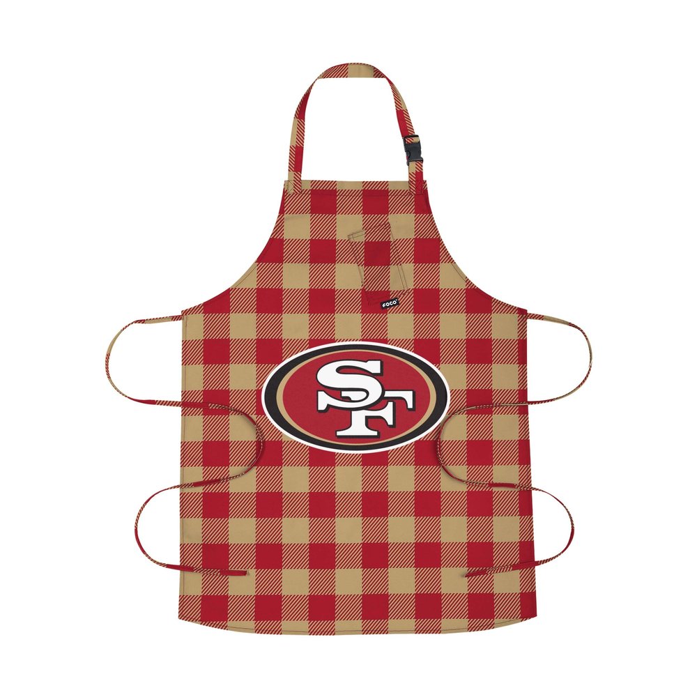 FOCO San Francisco 49ers NFL Plaid Apron