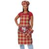 FOCO San Francisco 49ers NFL Plaid Apron view 2