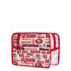 FOCO San Francisco 49ers NFL Repeat Retro Print Clear Cosmetic Bag view 1