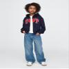 GAP girls Fleece Logo Full- Zip Hoodie Navy Hearts L view 3