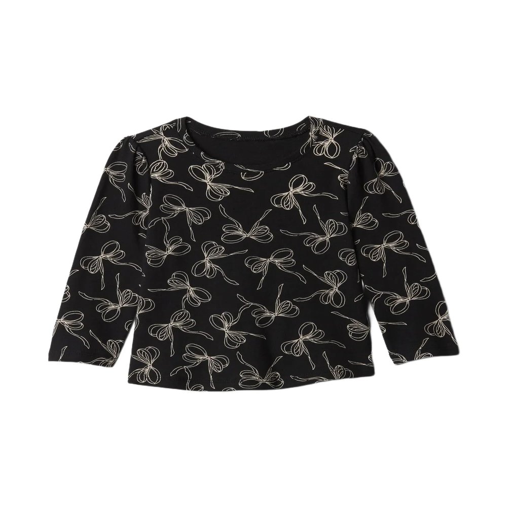 GAP Baby Girls Long Sleeve Swing Tee True Black 6-12M