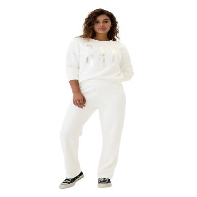 GAP Womens Logo Jogger New Off White L