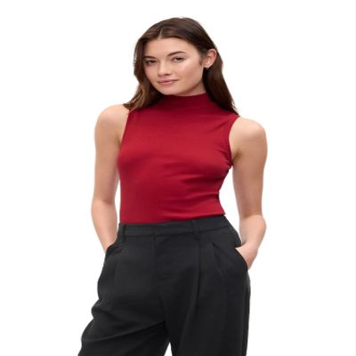 GAP Womens Sleeveless Mockneck Tank Sled L