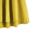 WomenS Boho Elastic Waist Asymmetric Maxi Long Skirt Dress Pleated A-Line Flowy Swing Beach Skirt with Pockets (X-Large,Yellow) view 4