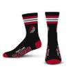 For Bare Feet NBA PHOENIX SUNS 4 Stripe Deuce Crew Sock Team Color Medium view 1