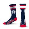 For Bare Feet NBA DETROIT PISTONS 4 Stripe Deuce Crew Sock Team Color Large view 1