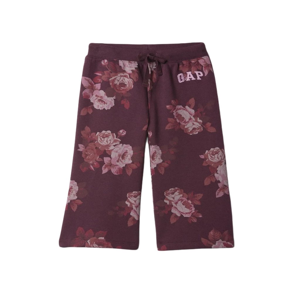 GAP Baby Girls Logo Pant Purple Floral 6-12M