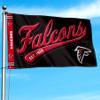Atlanta Falcons Script Logo Premium Flag view 3